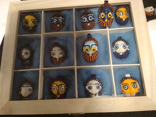 Verschiedene karthagische Maskenperlen