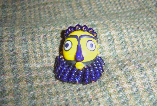Maskenperle, Karthago, 5.-3.Jh.v.Chr.